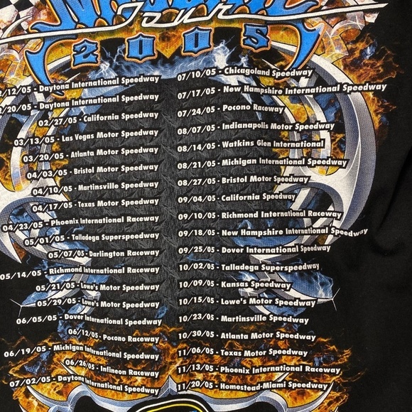 NWT VINTAGE NASCAR 2005 Nextel Cup Officially Licensed Racing Motorsport Tee XL - Picture 6 of 13